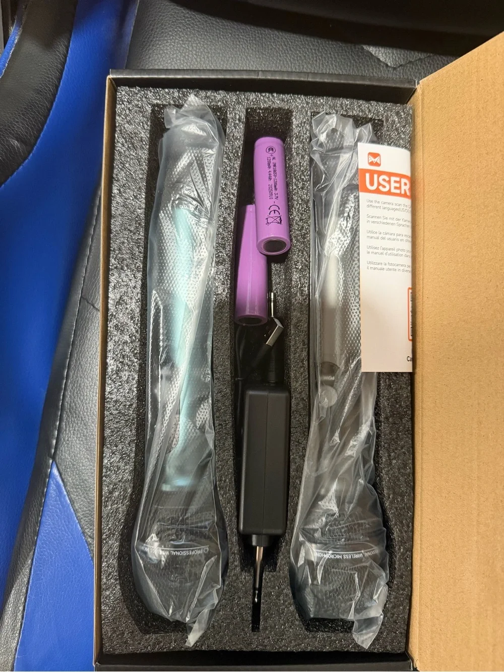 Wireless Microphone System Set of 2 - Black